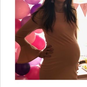 Maternity Dress Strech Pink Blush SZ S